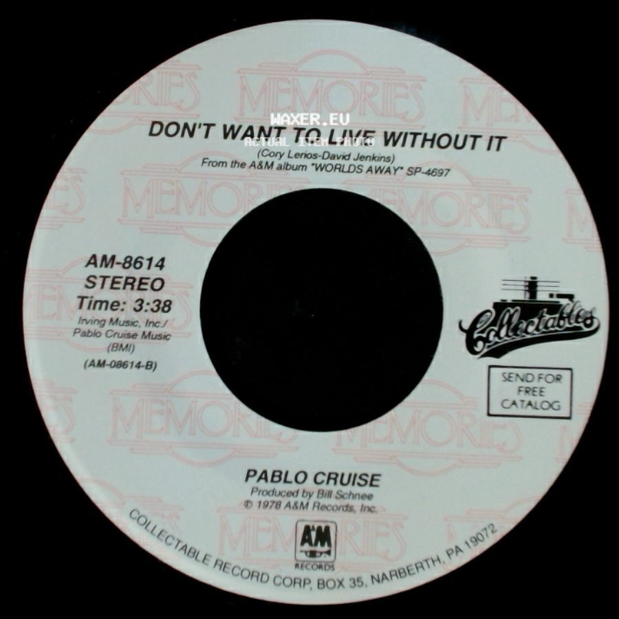 Pablo Cruise - Love Will Find A Way / Don't Want To Live Without It side B