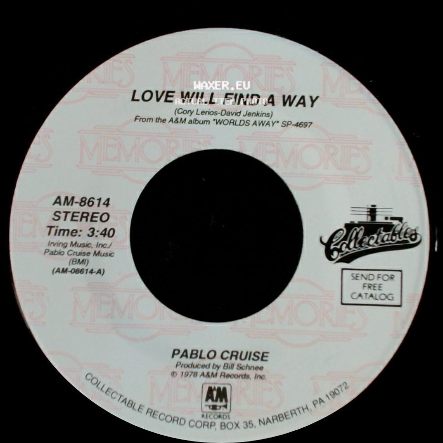 Pablo Cruise - Love Will Find A Way / Don't Want To Live Without It side A
