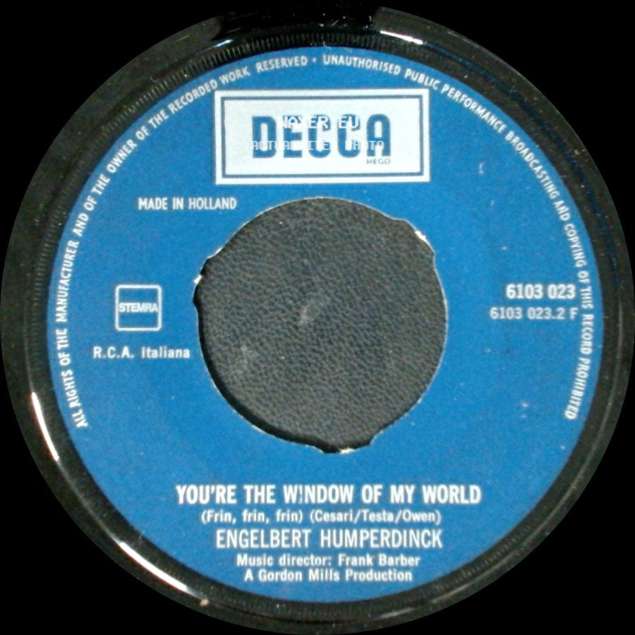 Engelbert Humperdinck - You're The Window Of My World / Our Love Will Rise Again side A