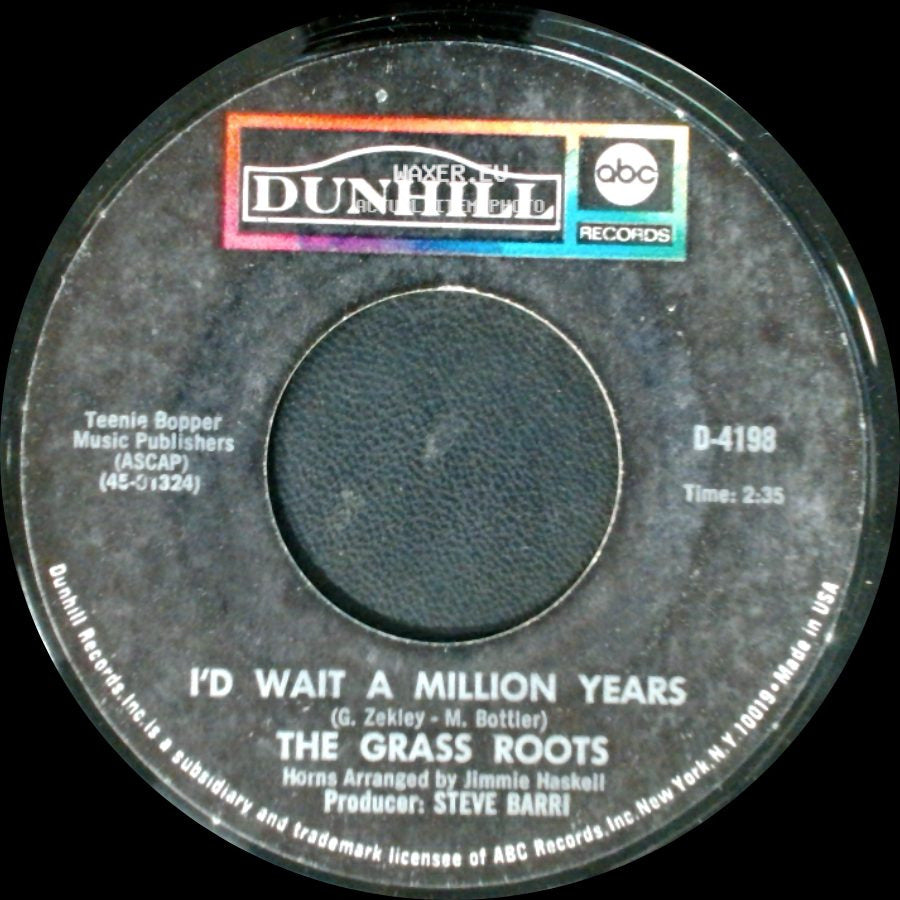 The Grass Roots - I'd Wait A Million Years / Fly Me To Havana side A