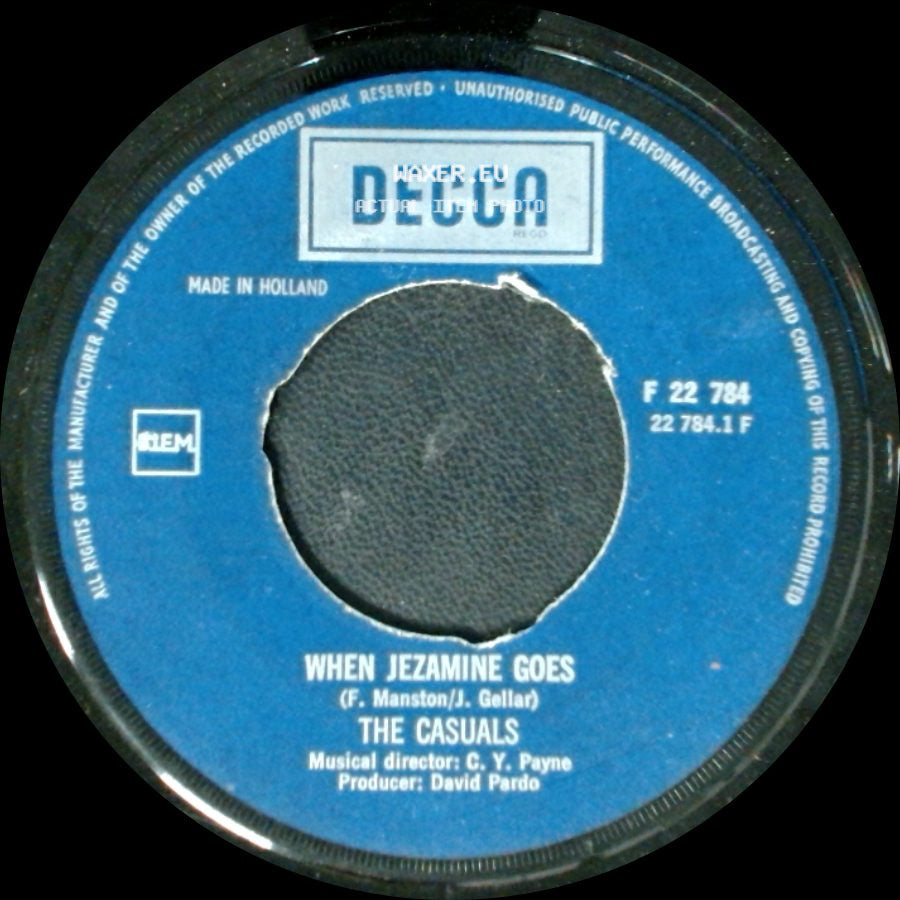 The Casuals - When Jezamine Goes / I've Got Something Too side A
