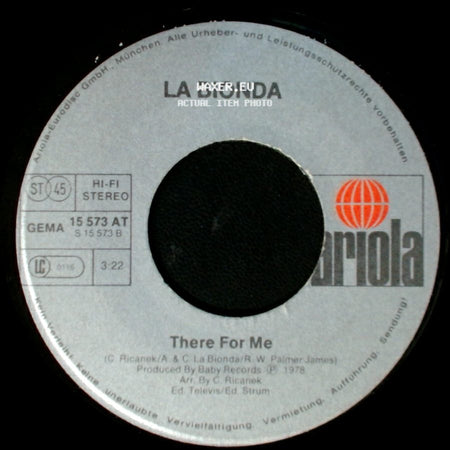 La Bionda - One For You, One For Me / There For Me side B