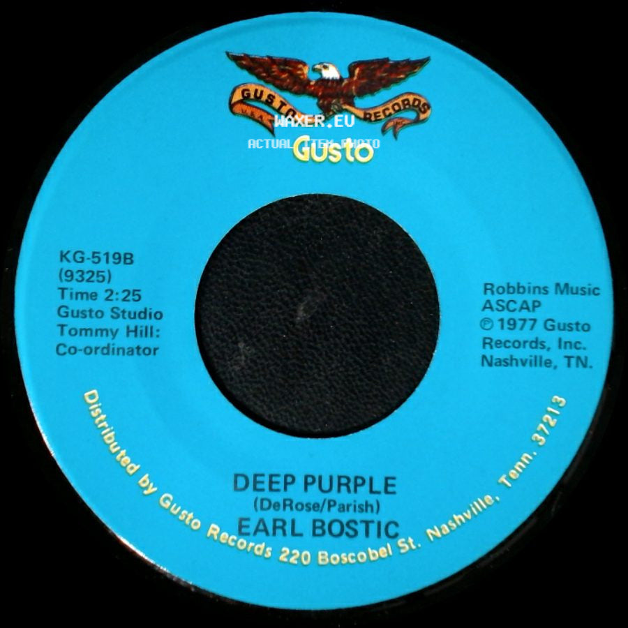 Earl Bostic - Deep Purple / Smoke Rings side A