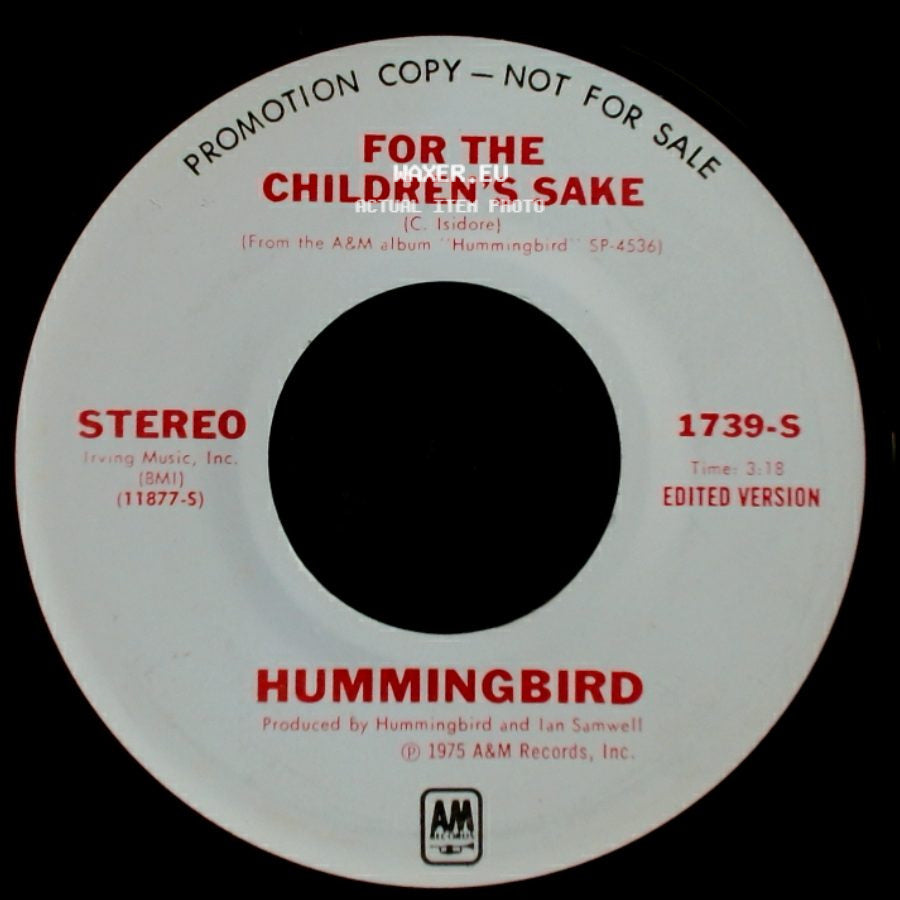 Hummingbird - For The Children's Sake / For The Children's Sake side A