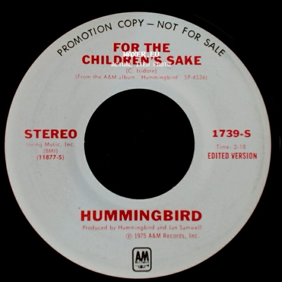 Hummingbird - For The Children's Sake / For The Children's Sake side A