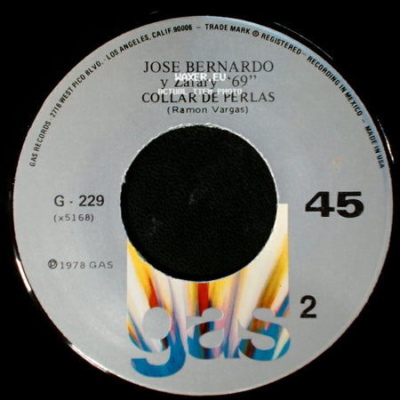 Jose Bernardo Y Zafary "69" - El Velorio / Collar De Perlas side B