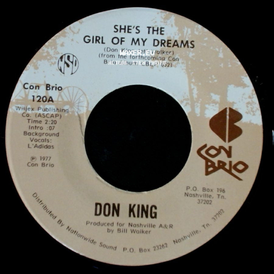 Don King - Dancing Across My Memory / She's The Girl Of My Dreams side B