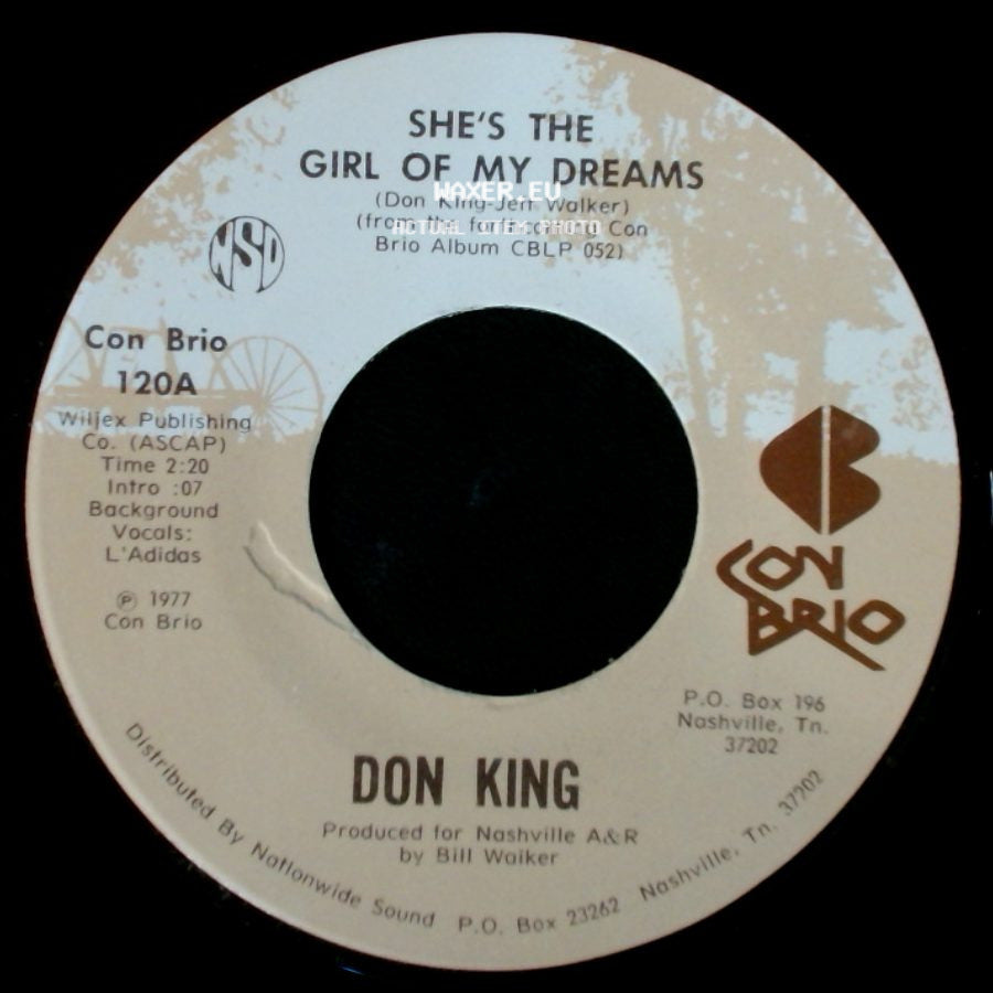 Don King - Dancing Across My Memory / She's The Girl Of My Dreams side B