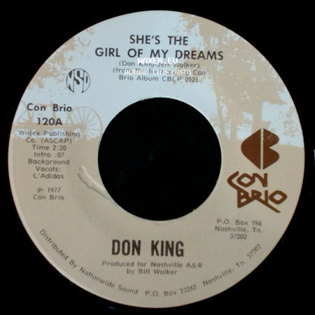 Don King - Dancing Across My Memory / She's The Girl Of My Dreams side B