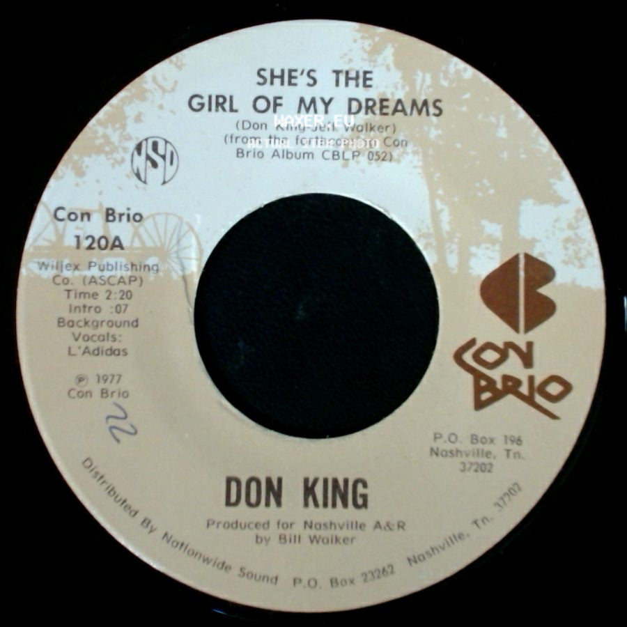 Don King - Dancing Across My Memory / She's The Girl Of My Dreams side B