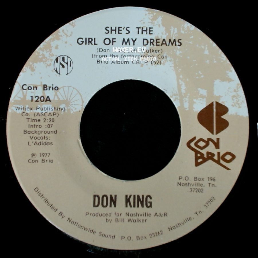 Don King - Dancing Across My Memory / She's The Girl Of My Dreams side B
