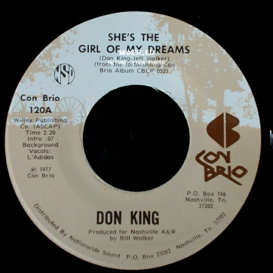 Don King - Dancing Across My Memory / She's The Girl Of My Dreams side B