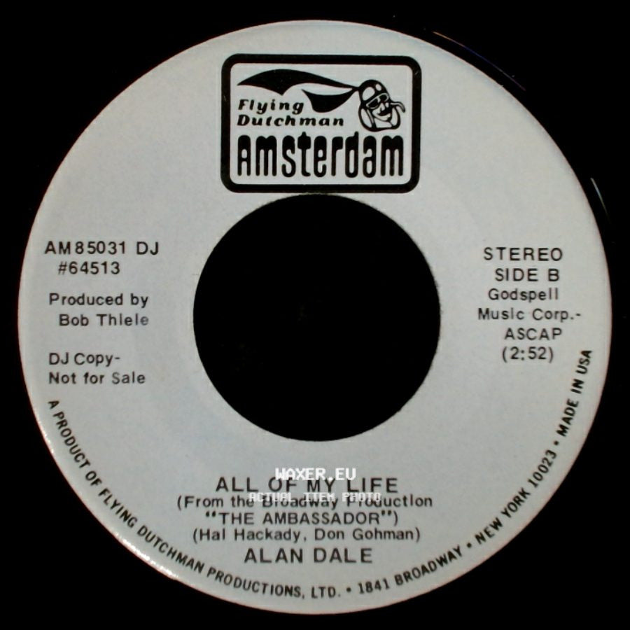 Alan Dale - This Is Only The Beginning / All Of My Life side B