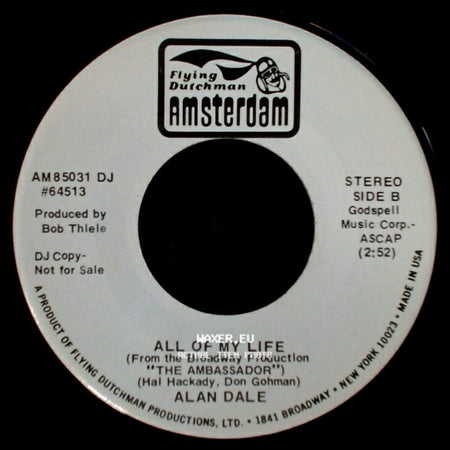 Alan Dale - This Is Only The Beginning / All Of My Life side B