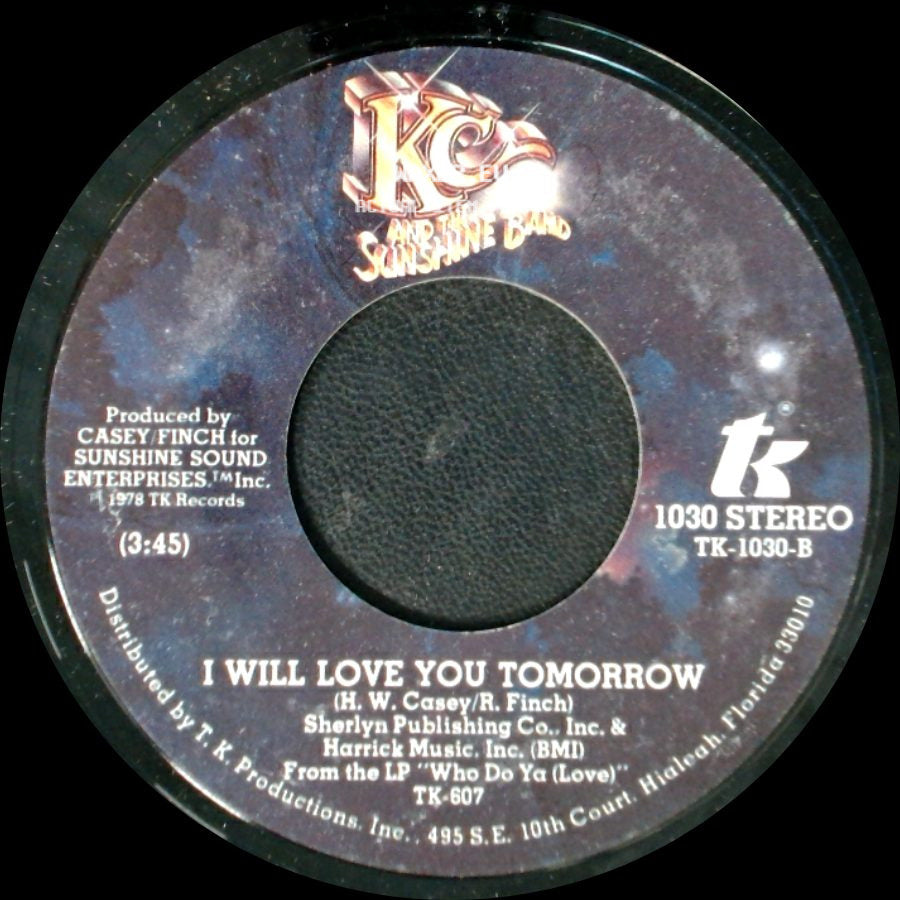 Kc And The Sunshine Band - Do You Feel All Right / I Will Love You Tomorrow side B