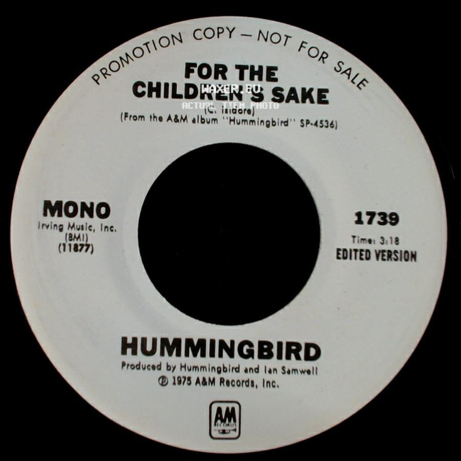 Hummingbird - For The Children's Sake / For The Children's Sake side A