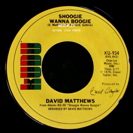 David Matthews - Gotta Be Where You Are / Shoogie Wanna Boogie side B