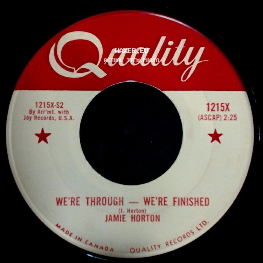 Jamie Horton - Robot Man / We're Through - We're Finished side B