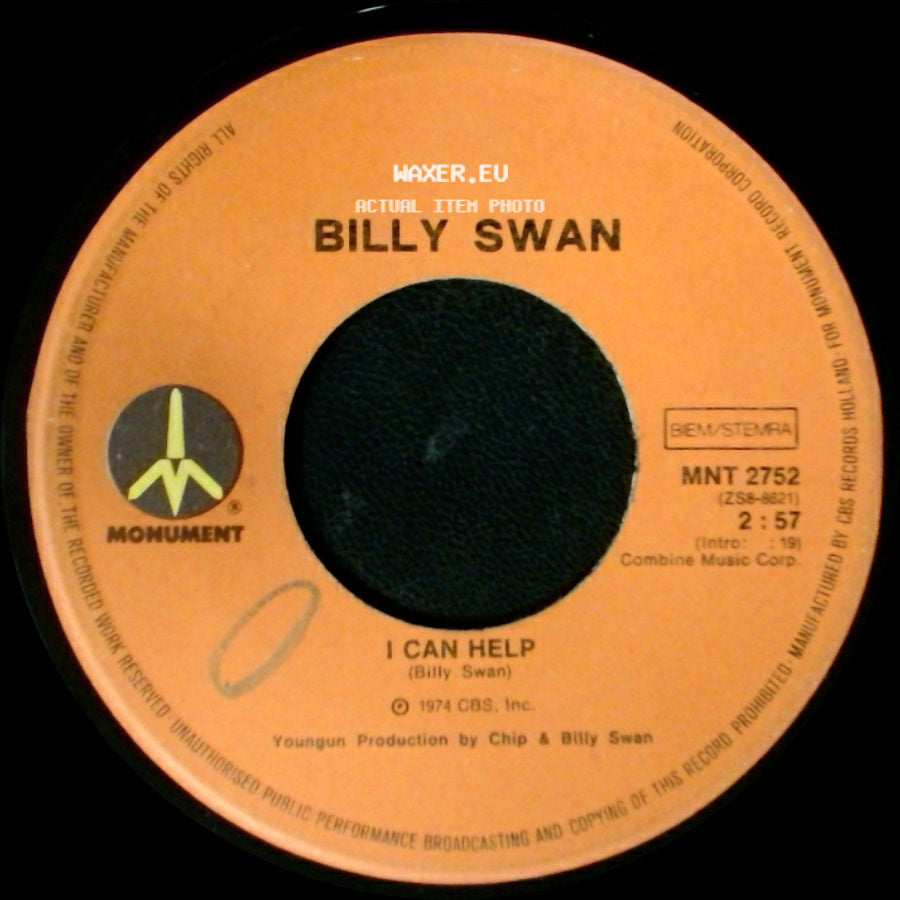 Billy Swan - Ways Of A Woman In Love / I Can Help side B