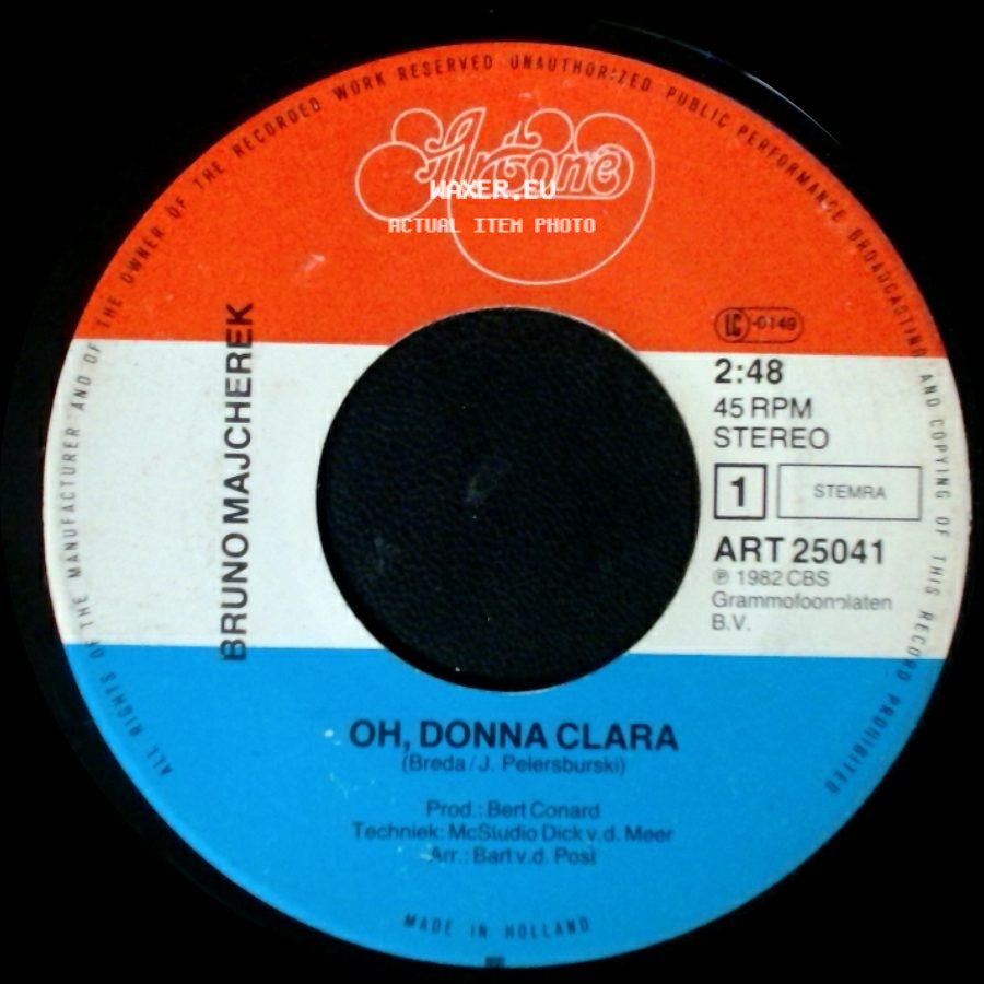 Bruno Majcherek - Oh, Donna Clara / Cherie Die Nacht Ist Viel Zu Schön side A