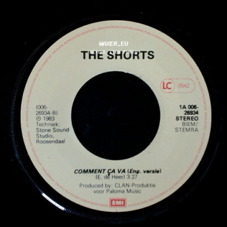 The Shorts - Comment Ça Va (Eng. Vers/E) / Comment Ça Va (Ned. Versie) side A