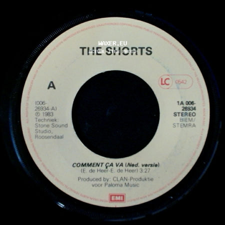The Shorts - Comment Ça Va (Eng. Vers/E) / Comment Ça Va (Ned. Versie) side B