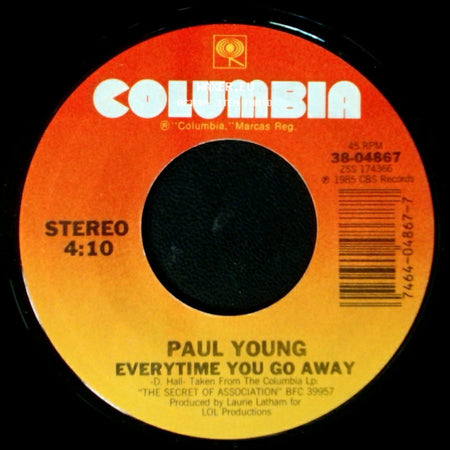 Paul Young - Everytime You Go Away / This Means Anything side A