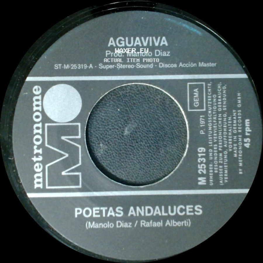 Aguaviva - Poetas Andaluces / Cantare side A