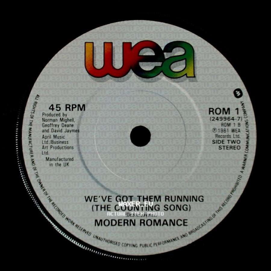 Modern Romance - Best Years Of Our Lives / We've Got Them Running (The Counting Song) side B
