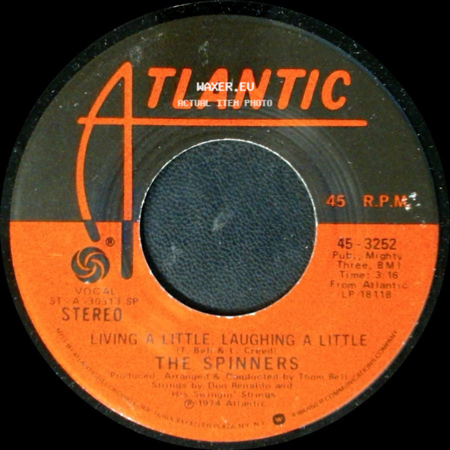 The Spinners - Living A Little, Laughing A Little / Smile We Have Each Other side A