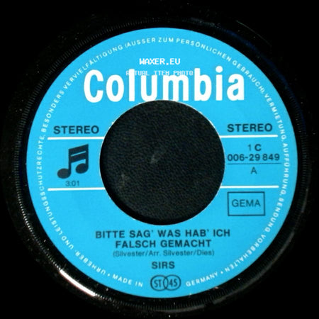 Sirs - Du Bist Mein Schönster Gedanke / Bitte Sag' Was Hab' Ich Falsch Gemacht side B