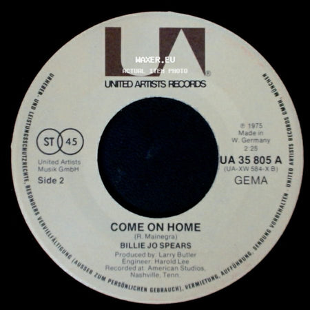 Billie Jo Spears - Blanket On The Ground / Come On Home side B