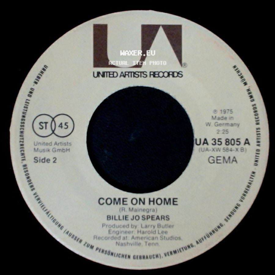 Billie Jo Spears - Blanket On The Ground / Come On Home side B