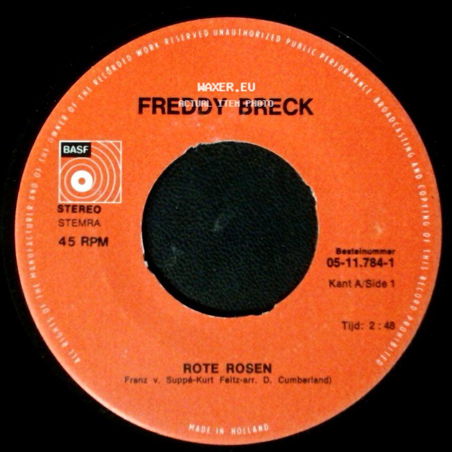 Freddy Breck - Rote Rosen / Eine Frau Ist So Schön, Wenn Sie Liebt side A