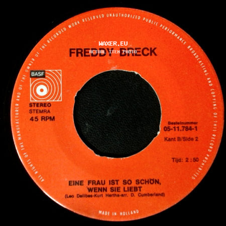 Freddy Breck - Rote Rosen / Eine Frau Ist So Schön, Wenn Sie Liebt side B
