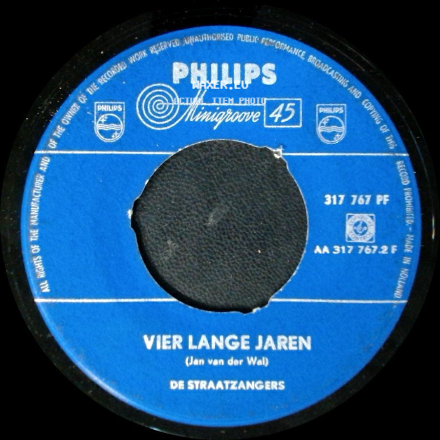 De Straatzangers - Witte Rozen / Vier Lange Jaren side B