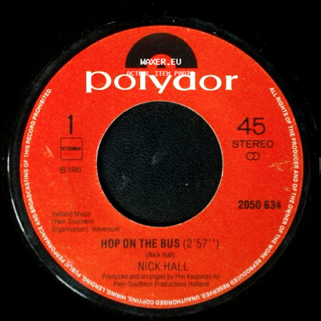 Nick Hall - Hop On The Bus / Love Couldn't Carry Us Through side A