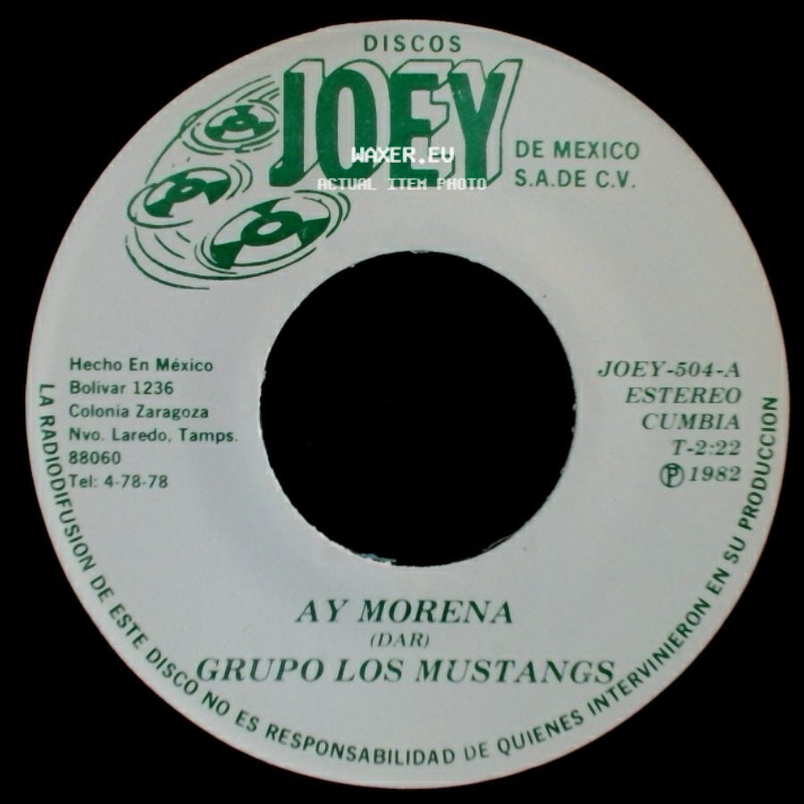 Grupo Los Mustangs - El Naranjo / Ay Morena side B