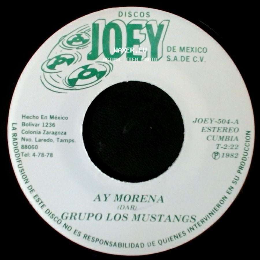 Grupo Los Mustangs - El Naranjo / Ay Morena side B
