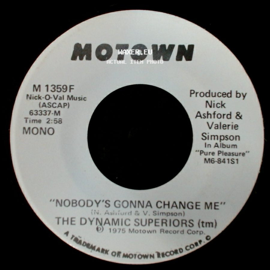 The Dynamic Superiors (Tm) - Nobody's Gonna Change Me / Nobody's Gonna Change Me side B