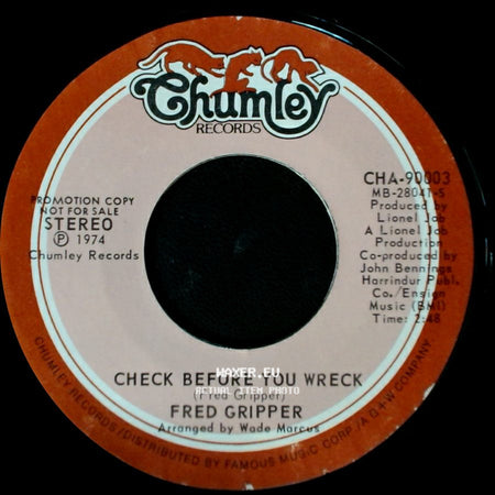 Fred Gripper - Check Before You Wreck / Check Before You Wreck side B