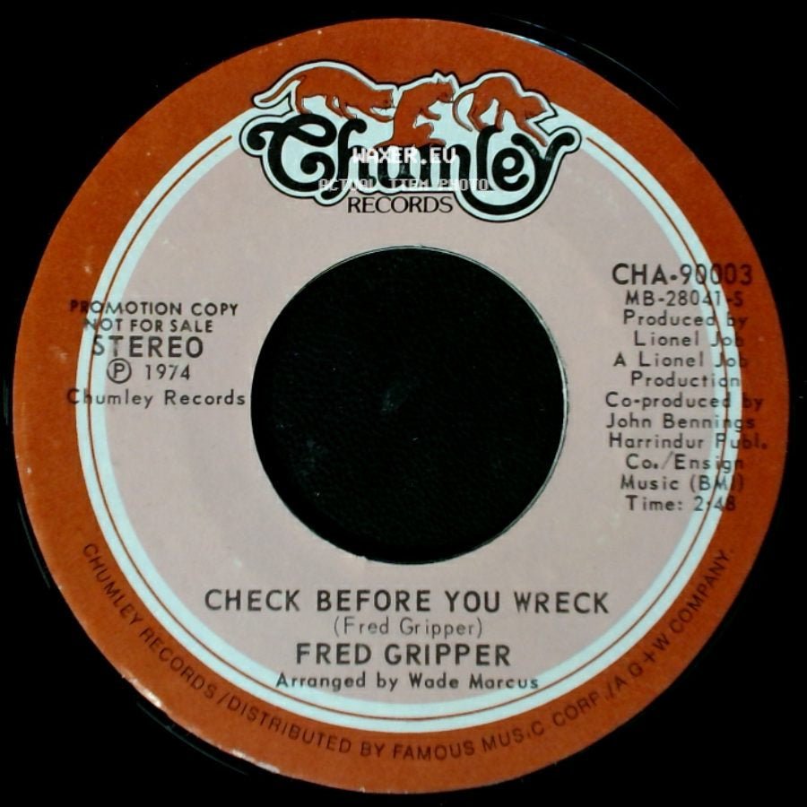 Fred Gripper - Check Before You Wreck / Check Before You Wreck side A