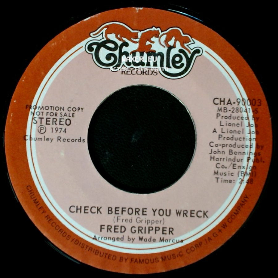 Fred Gripper - Check Before You Wreck / Check Before You Wreck side A