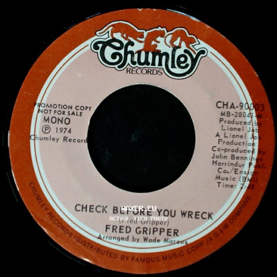 Fred Gripper - Check Before You Wreck / Check Before You Wreck side B