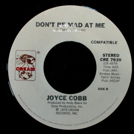 Joyce Cobb - Dig The Gold / Don't Be Mad At Me side B