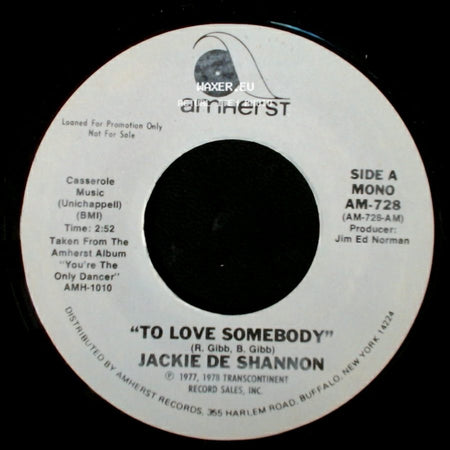 Jackie De Shannon - To Love Somebody / To Love Somebody side B