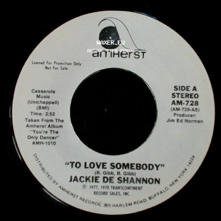 Jackie De Shannon - To Love Somebody / To Love Somebody side B