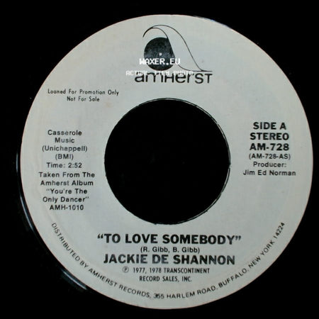 Jackie De Shannon - To Love Somebody / To Love Somebody side A