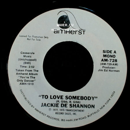 Jackie De Shannon - To Love Somebody / To Love Somebody side B