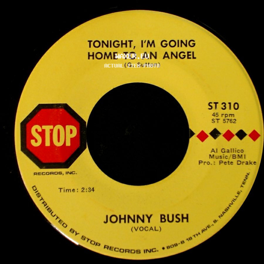 Johnny Bush - My Cup Runneth Over / Tonight, I'm Going Home To An Angel side B
